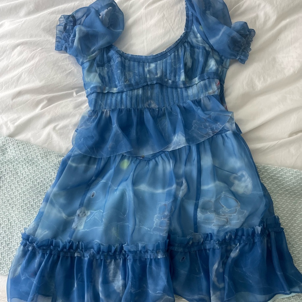 Heaven by Marc Jacobs Blue Chiffon Dress